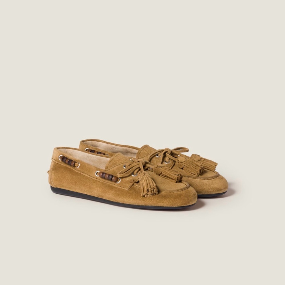 Miu Miu Suede Tassel Loafers
